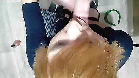 Blonde cutie is aleri panda of her face