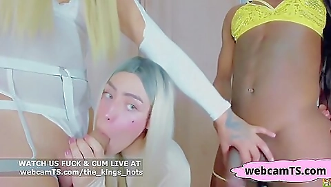 Hawt group sex with a brunette