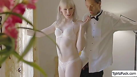 Slutty blonde take professionalser with huge tits